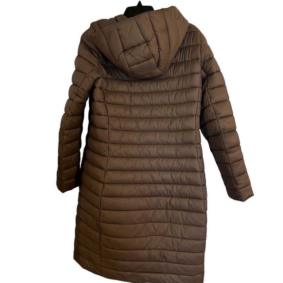 Save the Duck Giga hooded puffer jacket in coffee brown - good condition - Picture 3 of 7